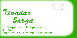 tivadar sarga business card